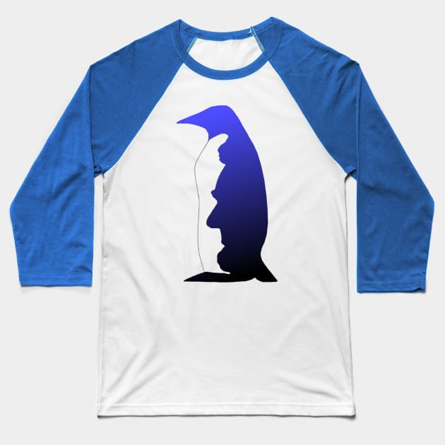 Secret Agent Mr Penguin Baseball T-Shirt by Animal instinct